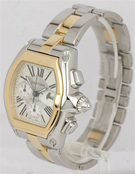 cartier roadster xl gold|cartier roadster xl chronograph watch.